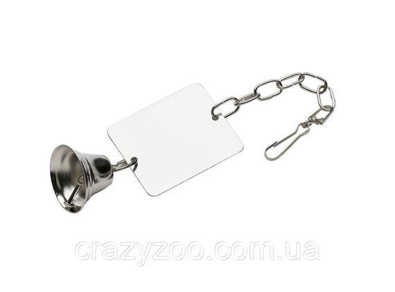 Игрушка для птиц Ferplast PA 4242 Зеркало с колокольчиком 7x29 cм 84242799