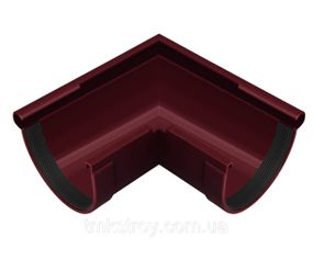 Угол желоба наружный 90°. 130/100 Водосточные системы Rainway (Ренвей). красный