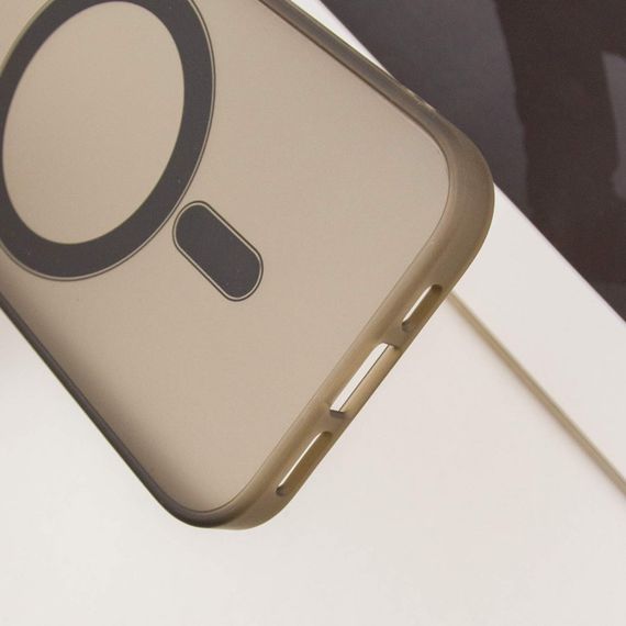 Чехол TPU+PC Lily with MagSafe для Apple iPhone 15 (6.1") Dark Gray | Зображення 7
