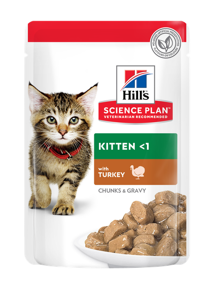 Hill's Science Plan Kitten Вологий корм для кошенят і кішок у період вагітності та лактації, з куркою та з індичкою, пауч, 85г (6+6 шт) | Зображення 2
