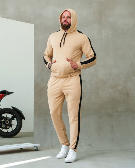 Костюм Лампас весна бежево-чорний S M, бежево-чорний | Зображення 6