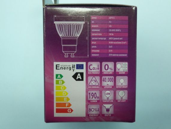 Світлодіодна лампа Mastak CUP02DG ( 4W LED GU10 230V 6400K ) | Зображення 2