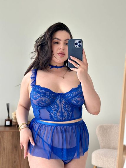 Комплект спідничка,трусики та чокер PLUS SIZE | Зображення 2