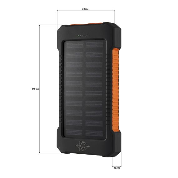 УМБ PowerBank із сонячною панеллю, повербанк КВАНТ SC18 10000mAh | Зображення 2