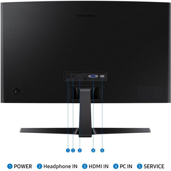 Монiтор TFT SAMSUNG LS24D366GAIXCI VA/FHD/HDMI/VGA/4ms/VESA/100Гц/CURVED (рідкокристалічний телевізор) | Зображення 4