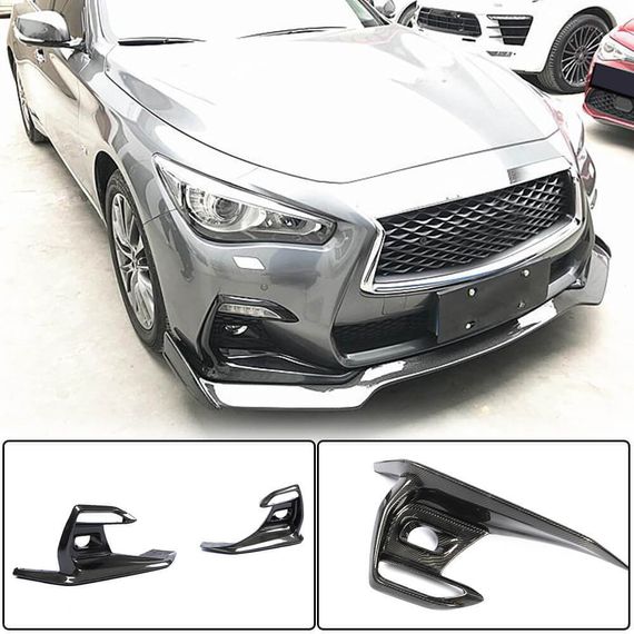 Карбоновые накладки на противотуманные фары (для Q50 Sport 2018-2022) для Infiniti Q50/Q60 | Зображення 1