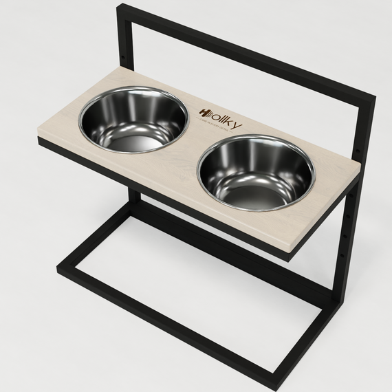 Миски на регулируемой подставке для больших собак Hollky Flex L (2 × 1.8 л) FL-502850-BLWH | Зображення 2