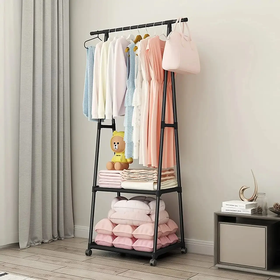 Універсальна міцна підлогова пересувна стійка вішалка для одягу Coat Rack