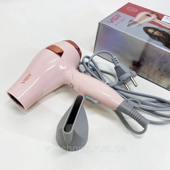 Мощный электрический фен для сушки волос VGR V-432, Фен для волос с насадками универсальный PY-98 | Зображення 4