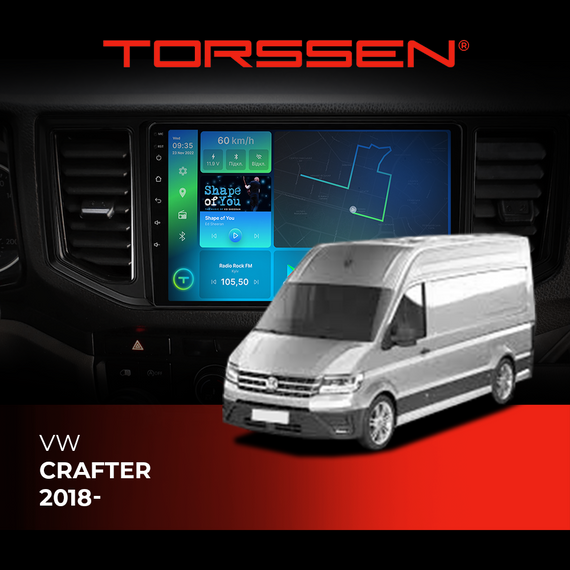 Штатна магнітола Torssen VW Crafter 2018- NF10 Carplay