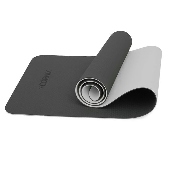 Килимок спортивний Cornix TPE 183 x 61 x 0.6 см для йоги та фітнесу XR-0349 Black/Grey | Зображення 2