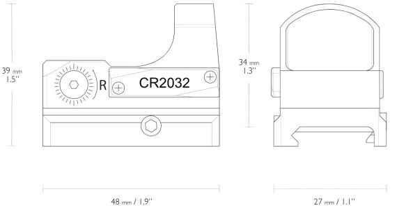 Приціл коліматорний Hawke Micro Reflex Sight 3 MOA. Weaver | Зображення 2
