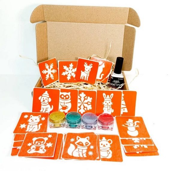 Набор для био-тату "Зима - глиттер" set-winter-glitter