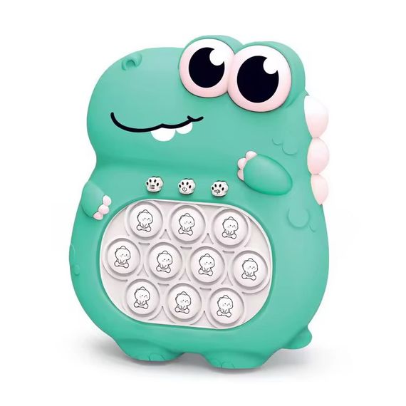Дитяча Розвиваюча Інтерактивна Іграшка Антистрес Електронний Pop It Pro 5 Режимів + Підсвічування Поп Іт Динозавр Зелений | Зображення 1