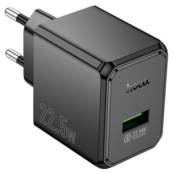 СЗУ Hoco CS17A Wish QC3.0 22.5W (1USB-A) Black | Зображення 5