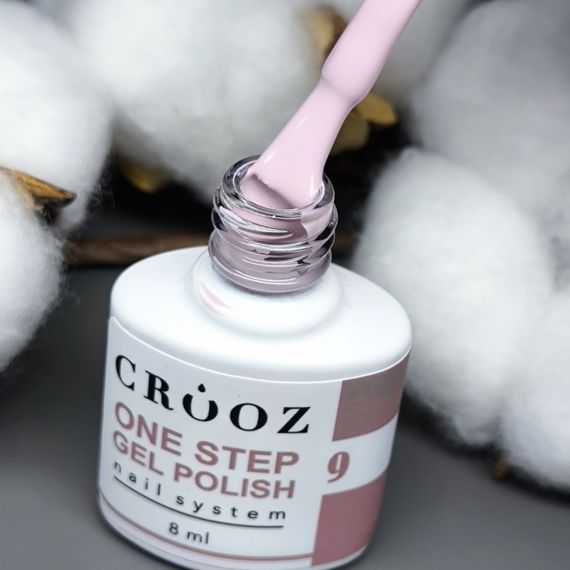 Однофазный гель лак Crooz One Step Gel Polish №09 (нюдовый с легким персиковым тоном) 8мл
