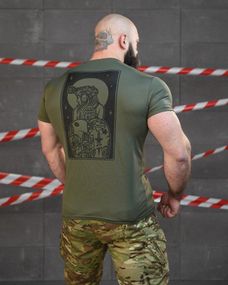 Тактична потоотводна футболка SABUR асо олива ВТ6556