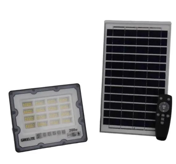 Вуличний ліхтар на стовп потужністю 200 Вт із сонячною панеллю та пультом