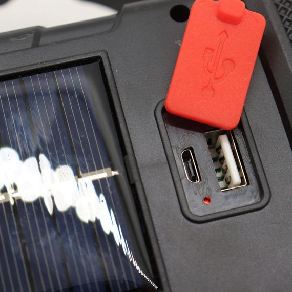 Кемпінговий ліхтар з сонячною панеллю та PowerBank, 2400mAh, USB, Hurry Bolt HB-1678, Червоний / Ручний LED ліхтар | Зображення 4