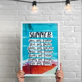 Постер в рамке Summer 21х30см, A4 (WMT4_EX005)