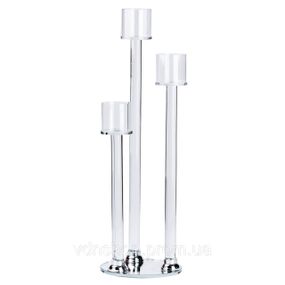 Підсвічник на 3 свічки скляний 36.5/47.0/56.5 см HP36564