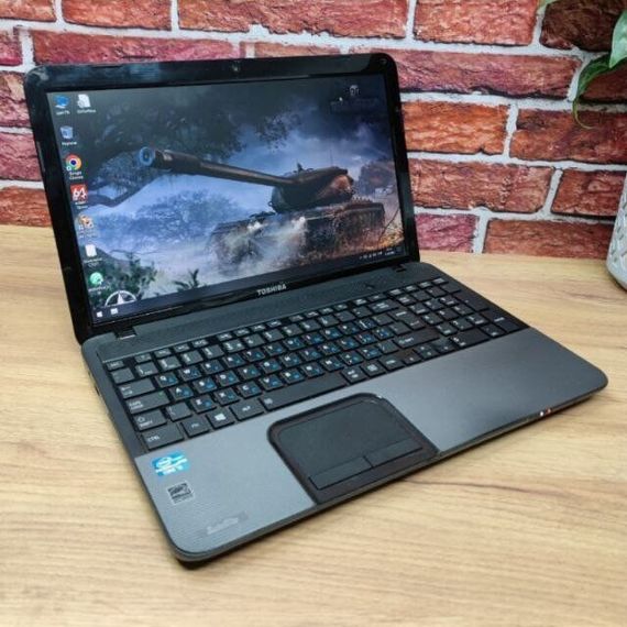 Ноутбук Б-клас Toshiba Satellite C855 / 15.6" (1366x768) TN / Intel Core i5-3230M (2 (4) ядра по 2.6 - 3.2 GHz) / 8 GB DDR3 / 128 GB SSD / Intel HD Graphics 3000 / WebCam / DVD-ROM б/в | Зображення 3