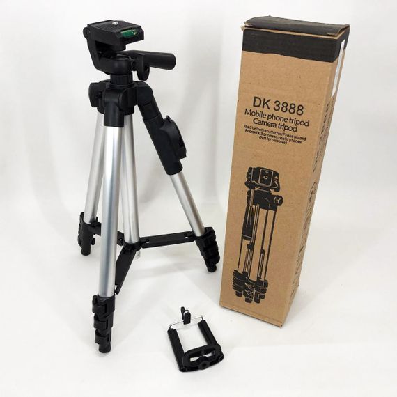 Штатив тринога Tripod DK-3888, Штатив для съемки с телефона и камеры, Трипод для телефона EM-16 | Зображення 6