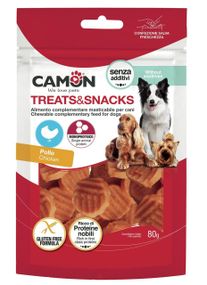 Ласощі для собак Camon Treats & Snacks, монети курячі на грилі, 3 см, 80г