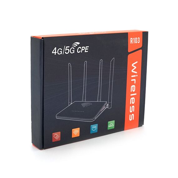 Бездротовий маршрутизатор CPE R103 4G/5G, бездротова передача, 300Mbps 5V, 2A (SIM-карта) | Зображення 1