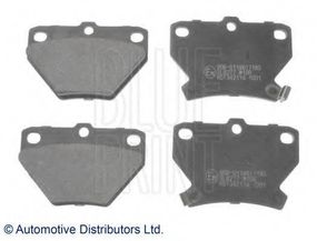 Колодки гальмівні задні дискові Toyota (вир-во Blue Print) BLUE PRINT ADT342114 на TOYOTA VITZ (SCP1_, NLP1_, NCP1_)