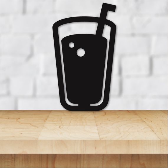 Панно декоративне картина на стіну Склянка із соломинкою LED 16 кольорів телефон 206x350 acr-p000040