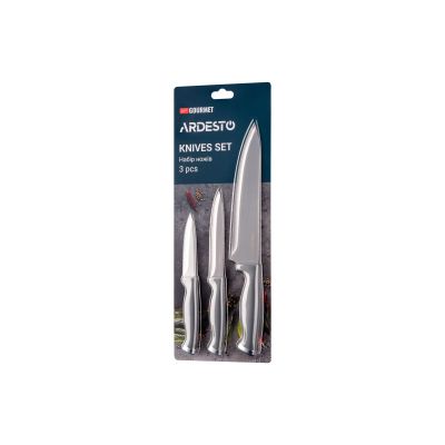 Набір ножів Ardesto Gemini Gourmet 3 шт Grey (AR2103GR) | Зображення 1