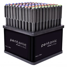 Набір кулькових ручок Pentonic 412195 100 шт/уп різні кольори
