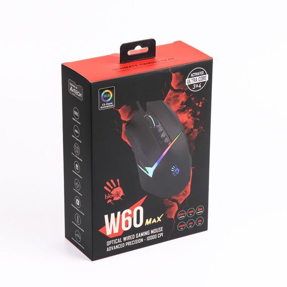 Миша ігрова A4Tech W60 Max Bloody,чорна, активоване ПЗ Bloody | Зображення 6