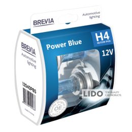 12040PBS BREVIA Автолампа H4 12V 60/55W P43t Power Blue S2 *2 шт HALOGEN