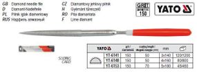 Надфиль алмазный YATO алмазний пивкруглий l=180/70 мм b=5 YT-6153