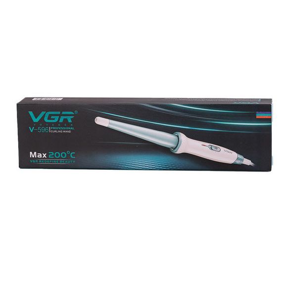 Плойка конусна VGR V-596 стайлер для завивки волосся професійна плойка з керамічним покриттям TY-636 для локонів | Зображення 6