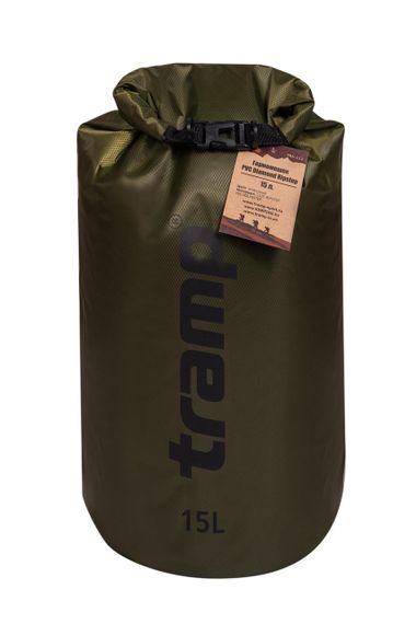Гермомешок Tramp PVC Diamond Rip-Stop оливковый 15л