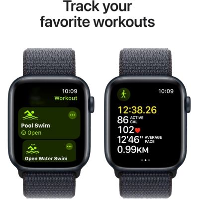 Смарт-годинник Apple Watch SE 2024 GPS 40mm Midnight Aluminium Case with Ink Sport Loop (MXEA3QH/A) | Зображення 5