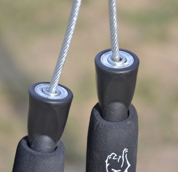 Скакалка швидкісна з підшипниками Паверплей 4209 Sport Jump Rope Чорна (3m.) | Зображення 6