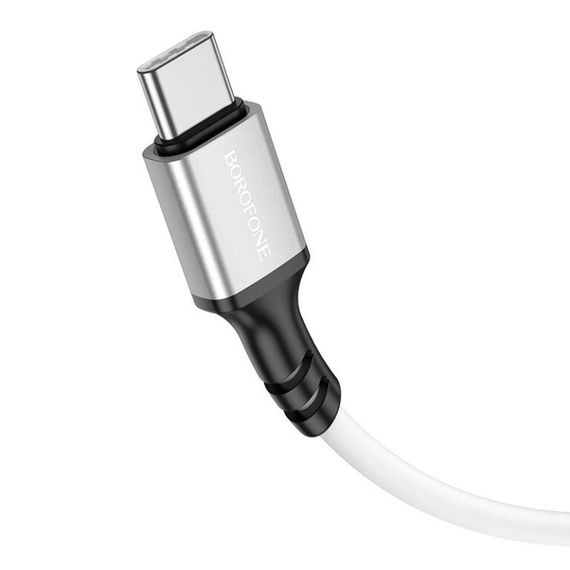 Дата кабель Borofone BX83 Famous PD60W Type-C to Type-C (1m) White | Зображення 1