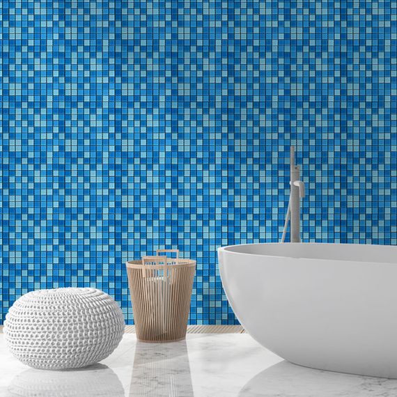 Мозаїка з декоративного скла блакитна 298х298х4,5мм SW-00002354 | Зображення 4