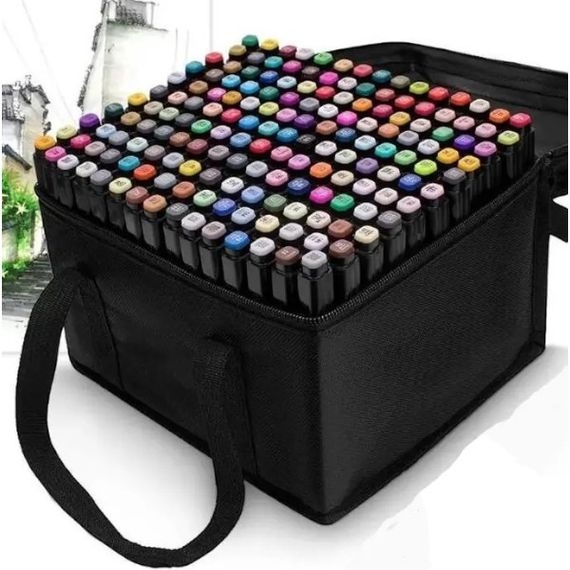 Набор маркеров для рисования и скетчинга на спиртовой основе 168 штук