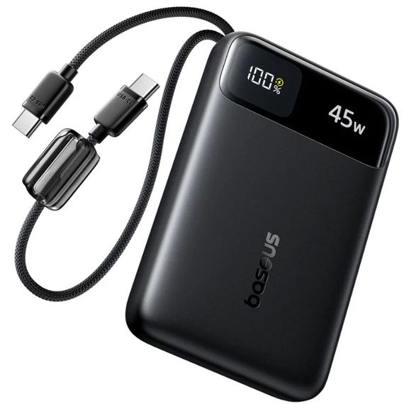 Портативний ЗП Power Bank Baseus EnerFill FC11 PD45W with cables 10000 mAh (E00310) Cosmic Black