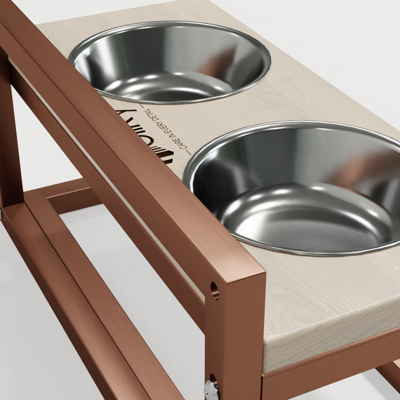 Миски на регульованій підставці для маленьких собак Hollky Flex S (2 × 0.450 л) FS-422523-GLWH | Зображення 6