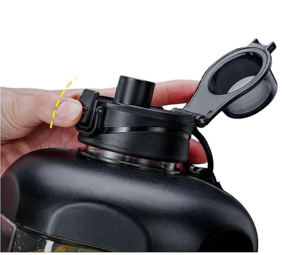 Спортивна пляшка для води із безпечного пластику 2700 мл. Фіолетова | Зображення 1