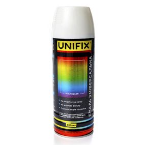 Емаль універсальна акрилова RAL9001 білий глянець кремовий 400 мл UNIFIX 951036