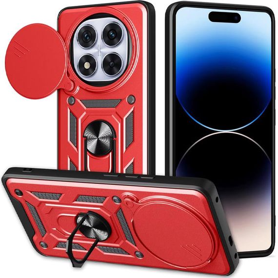 Чохол Ummi Camshield Serge Ring для Xiaomi Redmi Note 14 Pro 5G / Poco X7 Червоний | Зображення 1