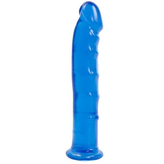 Фалоімітатор Doc Johnson Jelly Jewels Dong & Suction Cup Blue, діаметр 3,6 см, антибактеріальний ПВХ Sex Aura | Зображення 1