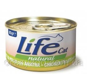 Вологий корм для котів LifeCat Chicken fillet with duck м'ясо курки та качки 85 г 422636